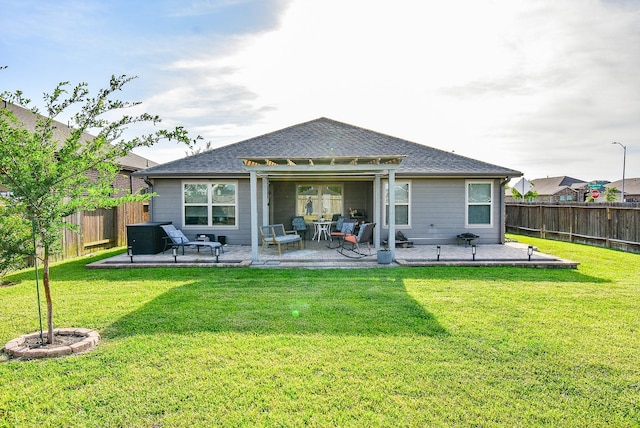 7303 Barrington Ridge Ln, Richmond, TX 77407 - rear view of property featuring a patio and a shingled roof