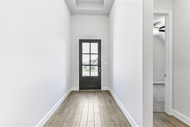 19331 Wild Sabino Way, Tomball, TX 77377 - doorway with light wood-type flooring and baseboards