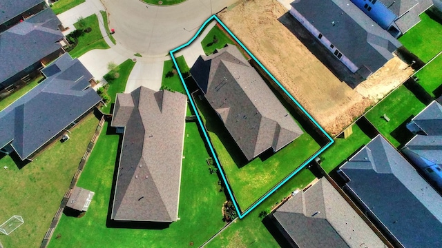 19331 Wild Sabino Way, Tomball, TX 77377 - aerial perspective of suburban area with property parcel outlined