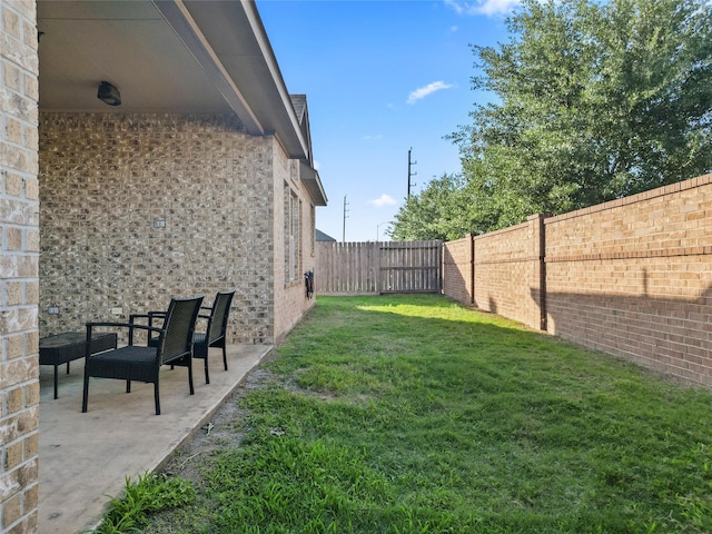 view of yard with a patio