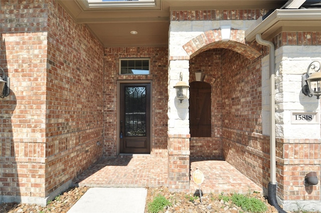 15818 Tremout Hollow Ln, Houston, TX 77044 - property entrance featuring brick siding and covered porch