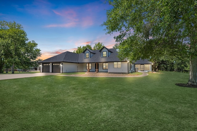 16610 Meadow Ln Unit Cr438, Danbury, TX 77534 - modern inspired farmhouse featuring an attached garage, concrete driveway, a yard, and covered porch