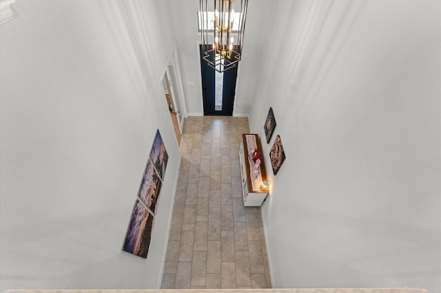 2006 Green Haven Ct, Missouri City, TX 77459 - entryway featuring a chandelier and baseboards
