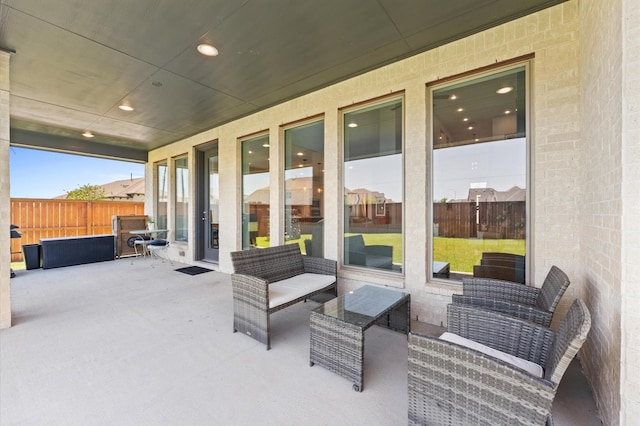 2006 Green Haven Ct, Missouri City, TX 77459 - view of patio featuring fence and an outdoor hangout area