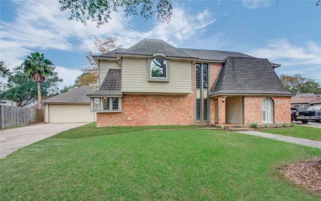 506 Windsor Glen Dr, Katy, TX 77450 - view of front facade with brick siding, roof with shingles, a garage, and concrete driveway