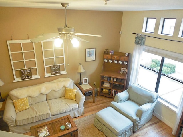 3501 Link Valley Dr Unit 1004, Houston, TX 77025 - living room with wood finished floors and ceiling fan
