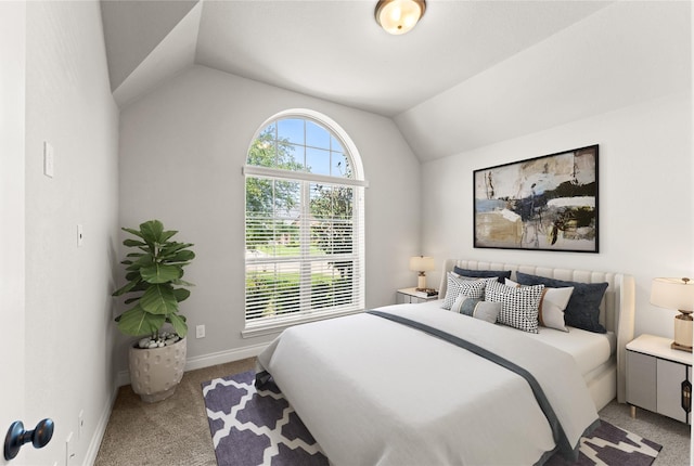 3319 Sky Run Ct, Missouri City, TX 77459 - carpeted bedroom with lofted ceiling and baseboards