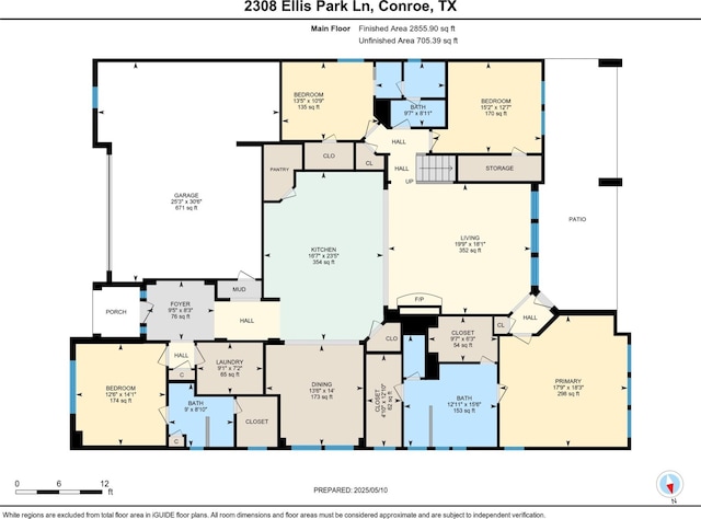 2308 Ellis Park Ln, Conroe, TX 77304 - floor plan / room layout