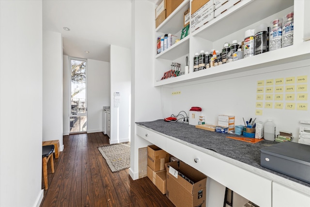 1851 Lexington St, Houston, TX 77098 - bar featuring dark wood-type flooring, baseboards, and recessed lighting