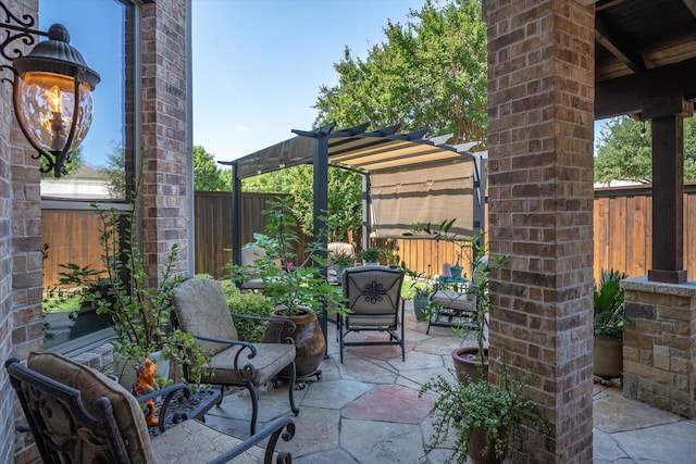401 Bastrop Dr, Allen, TX 75013 - view of patio / terrace with a pergola and a fenced backyard