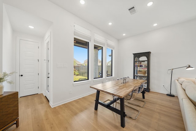 30246 Gold Finch Pl, Fulshear, TX 77441 - office featuring light wood-type flooring, baseboards, and recessed lighting