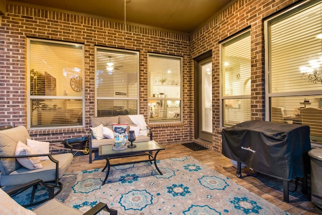 510 Blossom Cove Ct, Pinehurst, TX 77362 - view of patio with a grill and an outdoor hangout area
