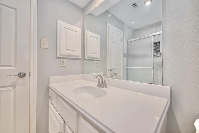 4106 Alice Dr, Sugar Land, TX 77478 - bathroom with a stall shower and vanity