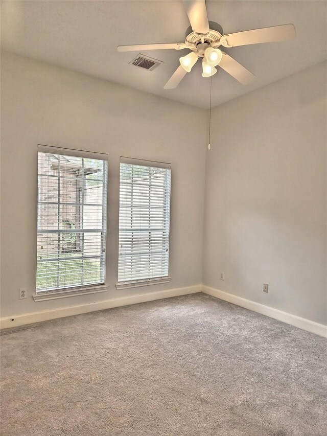 9923 Eden Valley Dr, Spring, TX 77379 - carpeted spare room with baseboards and a ceiling fan