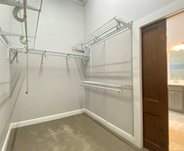 2012 Avenue N 1/2 Ave N 1/2, Galveston, TX 77550 - walk in closet featuring a sink and carpet