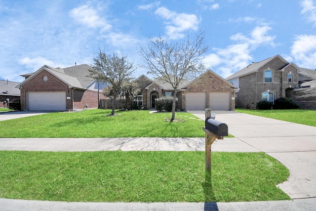 3018 Wellington Pass Dr, Spring, TX 77373 - traditional-style house featuring a garage, driveway, brick siding, and a front yard