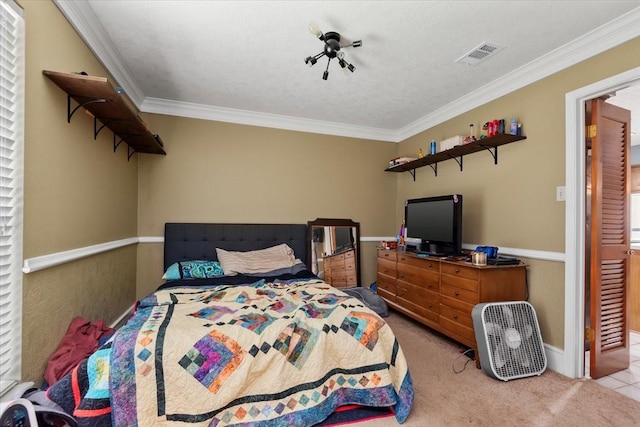 1520 Sycamore St, Navasota, TX 77868 - bedroom with ornamental molding, carpet, and baseboards