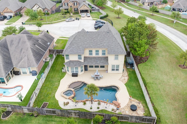 13203 Edison Trace Ln, Tomball, TX 77377 - aerial view of residential area with a pool