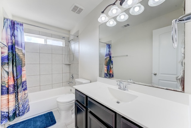 13203 Edison Trace Ln, Tomball, TX 77377 - bathroom with toilet, shower / bath combination with curtain, and vanity