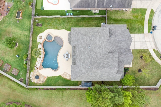 13203 Edison Trace Ln, Tomball, TX 77377 - drone / aerial view of a pool area