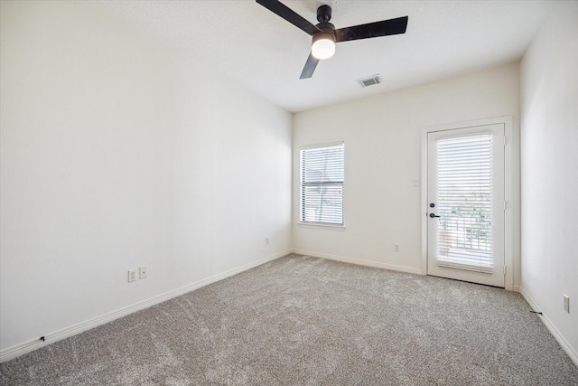 614 W Bell St Unit A, Houston, TX 77019 - spare room with carpet, ceiling fan, and baseboards