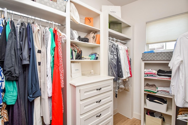 4006 Feagan St Unit D, Houston, TX 77007 - walk in closet with light wood finished floors