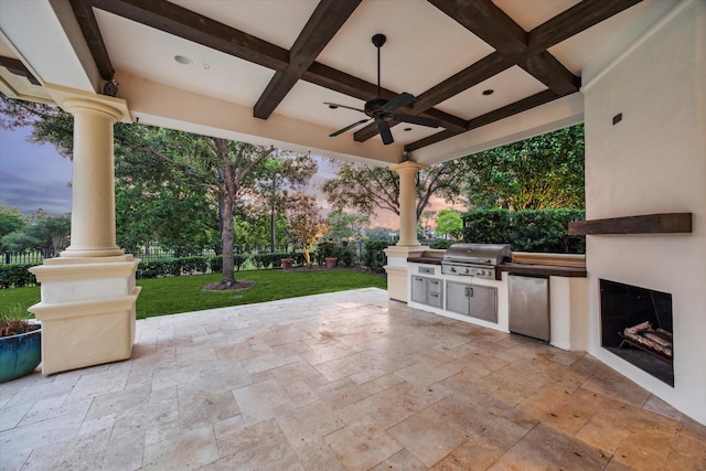 3110 Noble Lakes Ln, Houston, TX 77082 - view of patio with ceiling fan