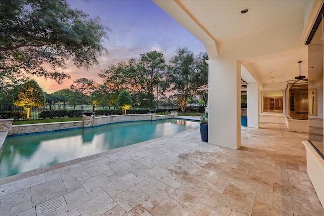 3110 Noble Lakes Ln, Houston, TX 77082 - view of swimming pool with a patio and ceiling fan