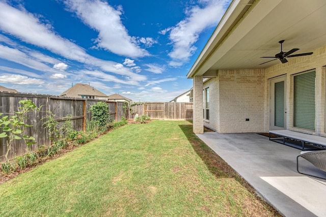 29446 Pearwood Dr, Katy, TX 77494 - view of yard with a ceiling fan and a patio area