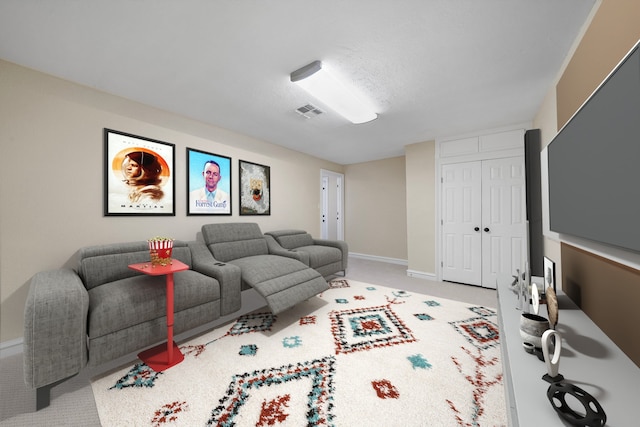 11243 Rousseau Dr, Houston, TX 77065 - carpeted living area featuring baseboards