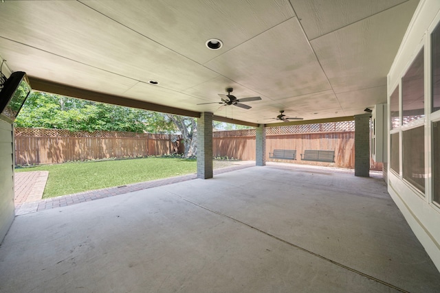 11243 Rousseau Dr, Houston, TX 77065 - view of patio / terrace with ceiling fan