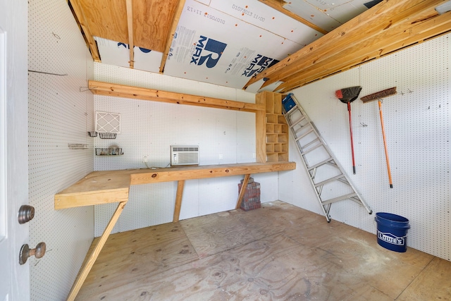 11243 Rousseau Dr, Houston, TX 77065 - interior space featuring a workshop area and cooling unit