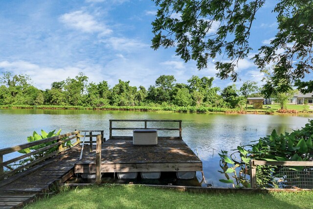 5103 Diamond Springs Dr, Missouri City, TX 77459 - dock area featuring a water view