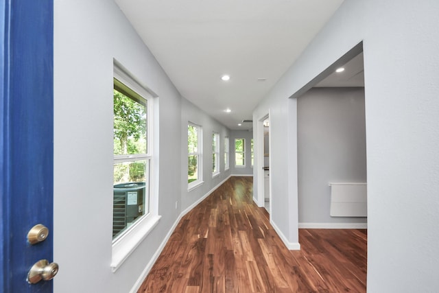 5103 Diamond Springs Dr, Missouri City, TX 77459 - hall featuring wood finished floors, baseboards, and recessed lighting