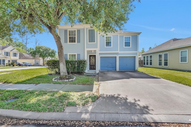 16503 Brightling Ln, Houston, TX 77090 - traditional-style home featuring a garage, a front lawn, and driveway