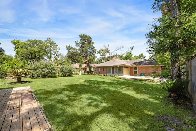 2322 Lamonte Ln, Houston, TX 77018 - view of yard with a deck and a patio area