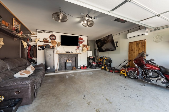 6303 Lemon Balm Ln, Crosby, TX 77532 - garage with an AC wall unit