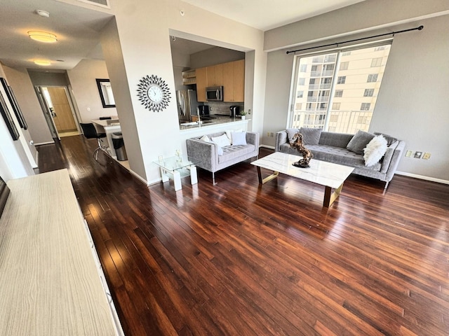 3505 Sage Rd Unit 602, Houston, TX 77056 - living area with wood-type flooring and baseboards