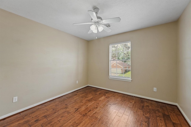19042 Keyturn Ln, Humble, TX 77346 - empty room with baseboards, hardwood / wood-style floors, and ceiling fan