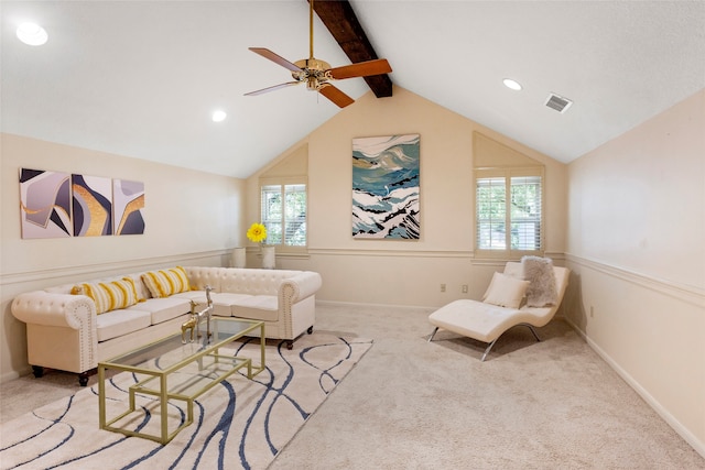22015 Fielder Dr, Katy, TX 77450 - carpeted living room featuring a ceiling fan, recessed lighting, and baseboards