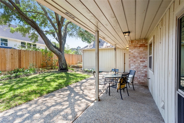 22015 Fielder Dr, Katy, TX 77450 - view of patio featuring outdoor dining space