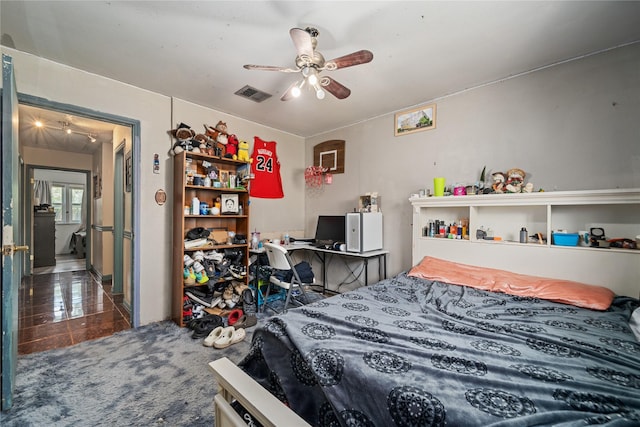 4931 Glendower Dr, Spring, TX 77373 - bedroom featuring ceiling fan