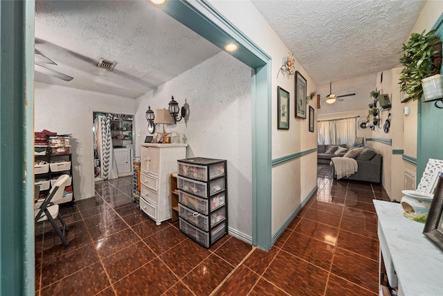 4931 Glendower Dr, Spring, TX 77373 - hall with a textured ceiling and baseboards