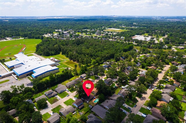4931 Glendower Dr, Spring, TX 77373 - drone / aerial view of a heavily wooded area