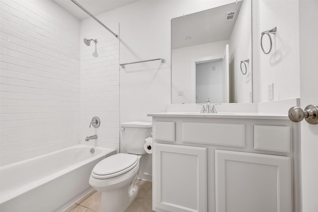 510 Rita Blanca Dr, Webster, TX 77598 - bathroom featuring toilet, shower / bathtub combination, and vanity