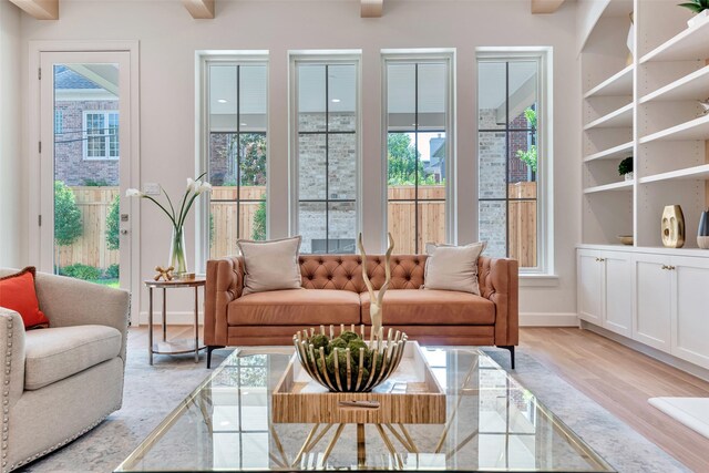 3314 La Salle St, Houston, TX 77027 - living area featuring light wood-style floors and baseboards
