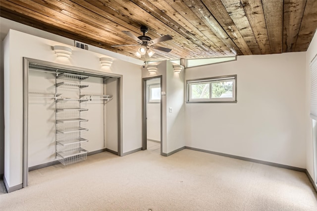 6509 Birdwood Rd, Houston, TX 77074 - unfurnished bedroom featuring wood ceiling, light carpet, a closet, and baseboards