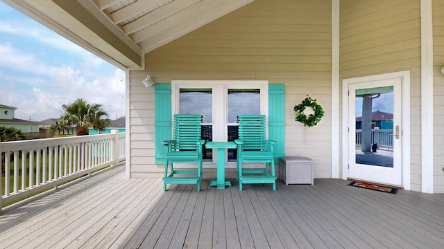 985 Sue Dr, Crystal Beach, TX 77650 - view of wooden deck