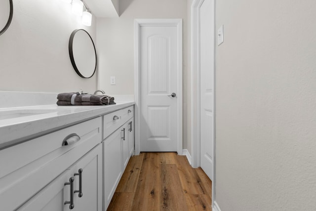 5310 Brownlee Ln, Spring, TX 77379 - bathroom featuring wood finished floors and vanity