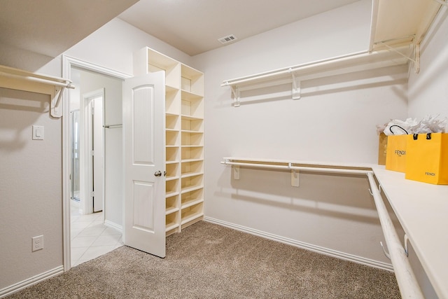 209 Cambria Green Ln, Katy, TX 77493 - walk in closet featuring carpet floors and tile patterned floors